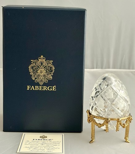 Rare faberge clear - clear, etched