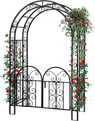 Garden arch with gate - arch,