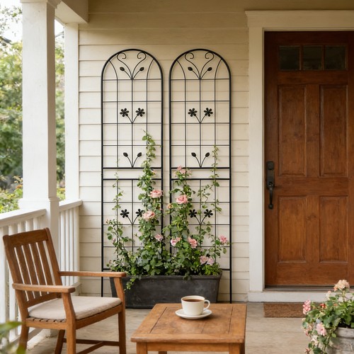 Pack metal garden trellis - metal,