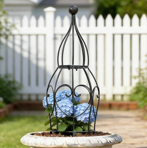 Metal garden obelisk - metal,